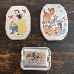 ディズニー お弁当箱 バンビ 白雪姫 101 レトロ アルミ ブリキ