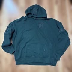PRO STANDARDダークグリーン デトロイト刺繍 フード付きパーカー