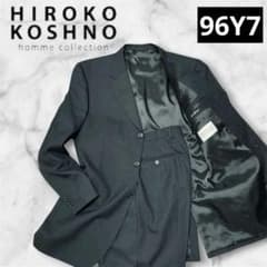 HIROKO KOSHINO セットアップ スーツ ブラック ストライプ96Y7 - メルカリ