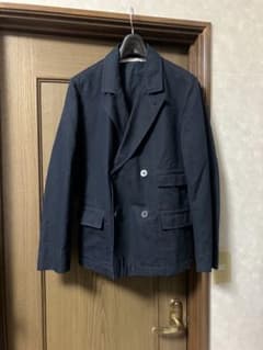 christophe lemaire コットンリネン ダブルテーラードジャケット 