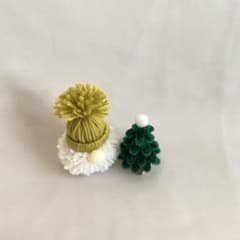 北欧風雑貨／トムテとクリスマスツリーのセットのサムネイル
