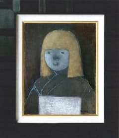 ❤️新作 油絵 市松人形 菅家令子 絵画インテリア 額(黒) F6-010326 ❤️新作 油絵 市松人形 菅家令子 絵画インテリア 額(黒) F6-010326