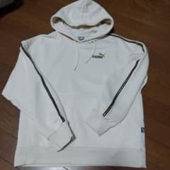 PUMA アイボリー フード付きパーカー