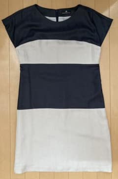 カールパークレーンワンピースベージュ×ネービーのサムネイル
