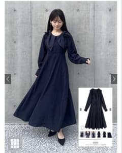 GRL ダブルリボン フレアワンピース ta297 お宮参り 入学式 ワンピースのサムネイル