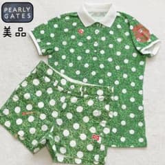 美品 パーリーゲイツ セットアップ ポロシャツ ショートパンツ 芝