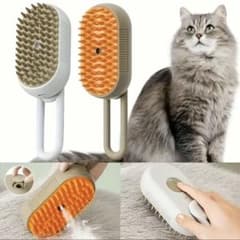 新品✨️ペット用 充電式スチームブラシ ホワイト/カーキのサムネイル