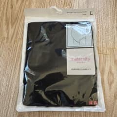 ユニクロ マタニティショーツ ハイライズ L ブラックのサムネイル