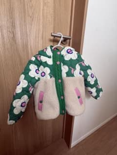 MINI BODEN キッズ キルティング ボア ジャケット 2-3y