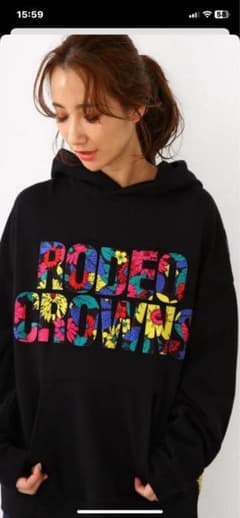 新品未使用　RODEO CROWNS フラワープリント パーカーのサムネイル