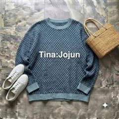 TINA:JOJUN ポップコーン柄ニット セーター M オーバーサイズ