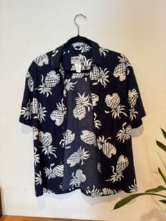 IOLANI パイナップル柄アロハシャツ　サイズL　レーヨン100％のサムネイル