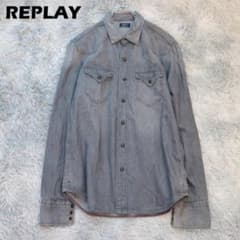 ✨リプレイREPLAY✨長袖シャツ　デニム　サイズＳのサムネイル
