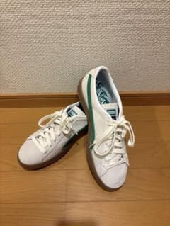 コムドットコラボ PUMA スニーカー ホワイト/グリーンのサムネイル