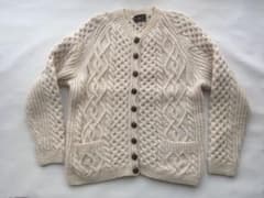 アラン　ニット　カーディガン　isles knit スコットランド製のサムネイル
