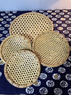 竹ざる　セット　竹細工　竹工芸　66.のサムネイル