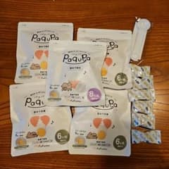 PaquPa パクパ 離乳食 6ヶ月用 卵黄・卵白 6袋分　スプーン付のサムネイル