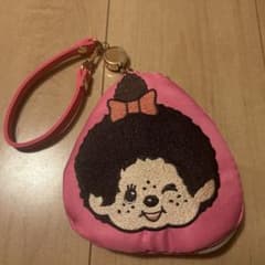 値段交渉可能！！モンチッチ リール・カード入れ付き ポーチ ピンクのサムネイル
