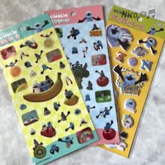【新品未開封】パペットスンスンシール 3枚セット（クリアシール ぷくぷくシール）のサムネイル