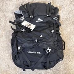 [Brand New, Unused] KOHAMI Backpack 50L Large Capacity Hiking Backpack Black