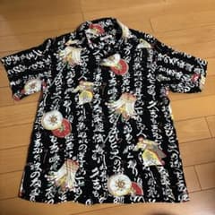 廃盤 SUNSURF サンサーフ アロハシャツ 写経 レーヨン オープンカラーのサムネイル