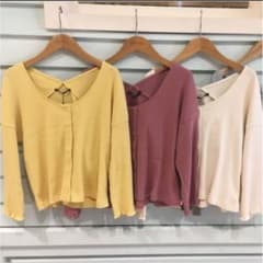 kastane カーディガン イエローのサムネイル