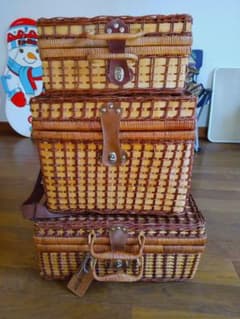 ７３３様専用(•‿•)カゴ　バスケット　キャンプ　アウトドア　ピクニックのサムネイル