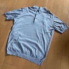 John Smedley ニットポロシャツ グレー - メルカリ