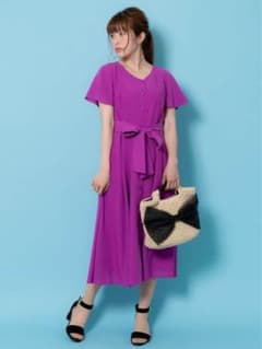 Rewde パープル 半袖ワンピースのサムネイル