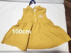 新品☆Buddy Lee ノースリーブワンピース　 100cmマスタード　可愛いのサムネイル
