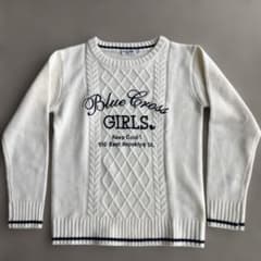 BLUE CROSS girls ケーブルニット セーター Lサイズのサムネイル