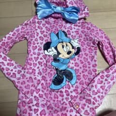 アースマジック　Disney ミニーマウス パーカー ピンク ハート柄　リボンのサムネイル