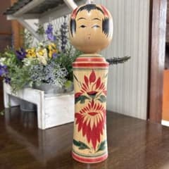 こけし 真澄銘 約22cm 木製 昭和レトロ 置物のサムネイル
