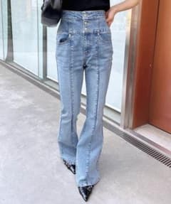 INGNI フレアデニムパンツ　ハイウエストのサムネイル