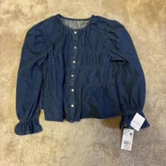 Brand new Lowrys Farm kids' denim blouse, size 150