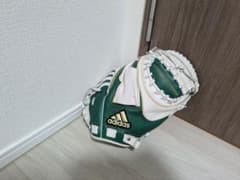 アディダス　　一般軟式　キャッチャーミット　グリーン×ホワイト アディダス adidas 一般軟式 キャッチャーミット グリーン×ホワイト