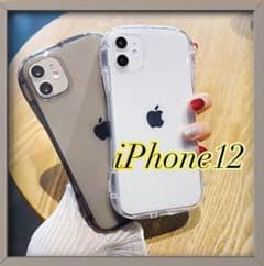 iPhone12 ケース カバー 透明 白 iFace風 お洒落 韓国のサムネイル