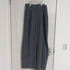 GUグレンチェック柄 ワイドパンツ:Mのサムネイル