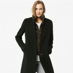 新品 UNIQLO ノーカラーコート 黒 Sサイズのサムネイル
