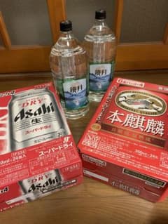 ビールセット！！&鏡月天然水仕上4L×2本！！のサムネイル
