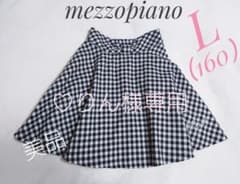 【*美品】★pom ponette ♬チェックフレアスカート L(160cm)のサムネイル