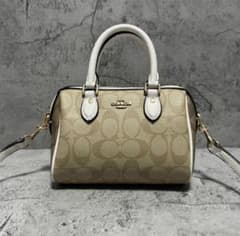 COACH✨️2way ショルダーバッグ ミニローアン PVC レザー ベージュ