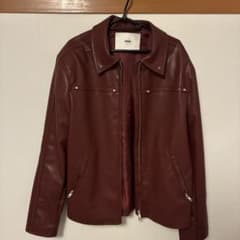 OWN フェイクレザージャケット ボルドーのサムネイル