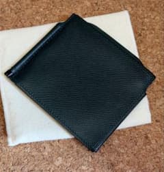 ◆感謝価格◆Valextra◆レザーマネークリップ付き二つ折財布◆