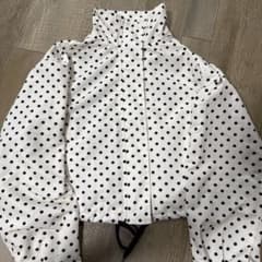 ドット柄 ハイネック ジャケットのサムネイル