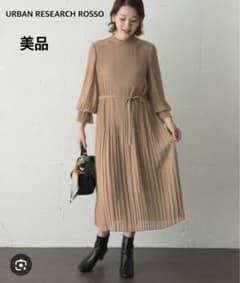 URBAN RESEARCH ROSSO ランダムプリーツワンピース ロング長袖 - メルカリ
