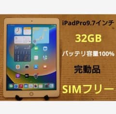 T31EG完動品SIMフリーiPad Pro9.7インチ本体32GB送料込 - メルカリ