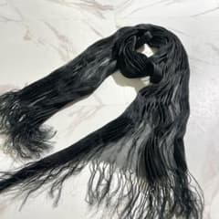 入手困難✨ イッセイミヤケ スカーフ 蛇腹 縮絨加工 シースルー ブラック 入手困難✨ イッセイミヤケ スカーフ 蛇腹 縮絨加工 シースルー