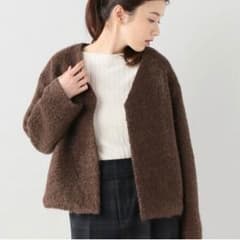 FRAMeWORK ノーカラー RING ブルゾン ループ ボア ファーのサムネイル