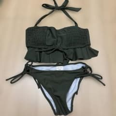 여성 세퍼레이트 수영복 비키니 카키